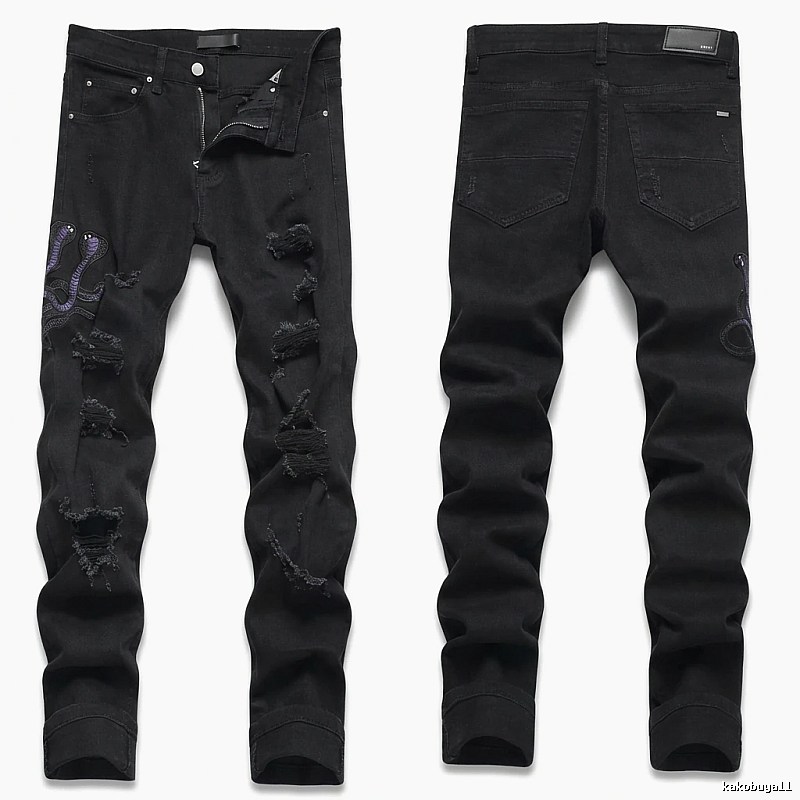 AMIRI Ripped Trendy Black Pants