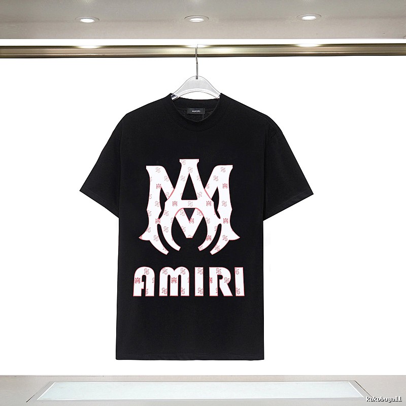 Amiri Summer Graphic T-shirt White Blue Amiri with Clean Finish