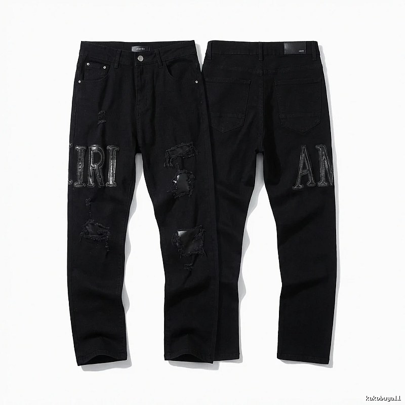 AMIRI Trendy Black Jeans with Holes