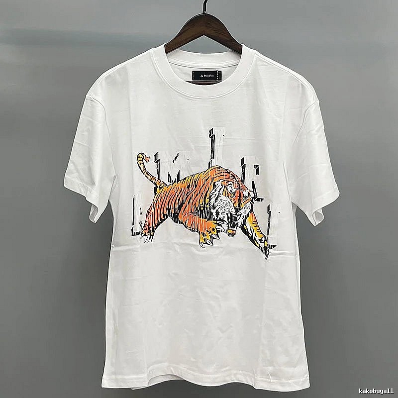 Amiri White Records Graphic T-Shirt Modern Fit