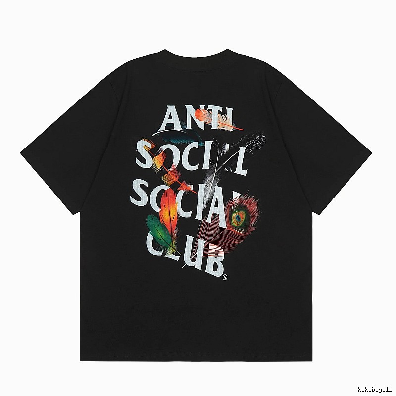 Anti Social Social Club Resort Logo T-shirt Black Orange Anti for Travel Looks