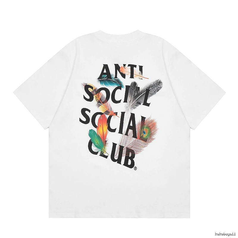 Anti Social Social Club Statement Logo T-shirt Black Orange Anti for Easy Pairing