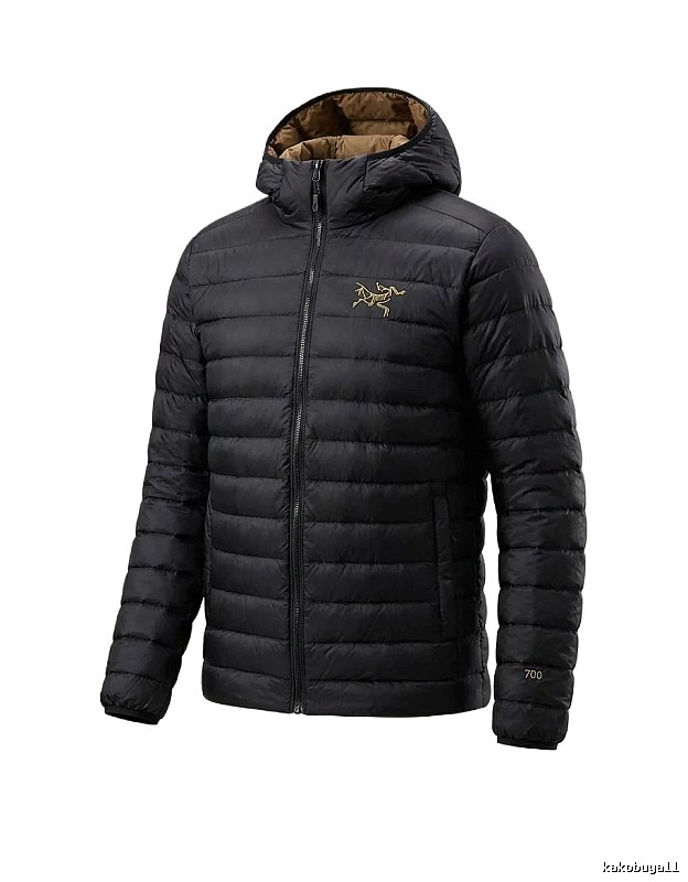 Arc'teryx lightweight trendy black down jacket