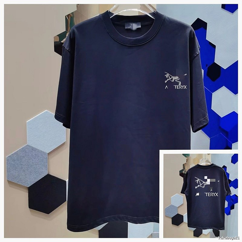 Arc'teryx Printed Techwear Style Dark Navy Short Sleeve T-shirt