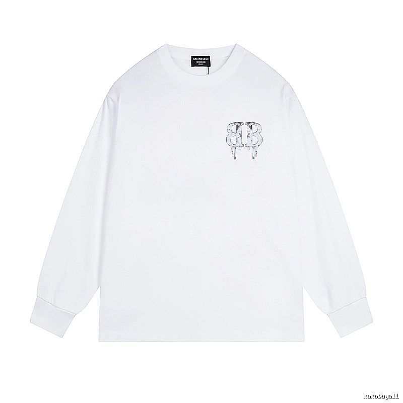 Balenciaga BB-style white sweatshirt