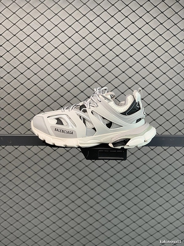 Balenciaga Chunky Runners with Layered Mesh Upper in White and Black