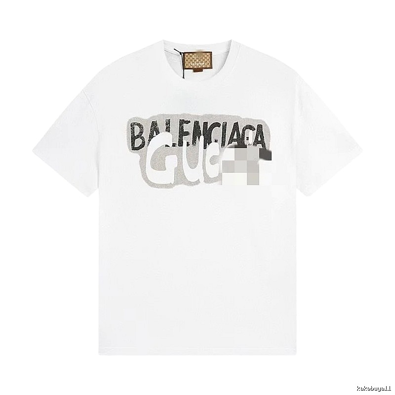 Balenciaga Co-branded Graffiti-style White T-Shirt