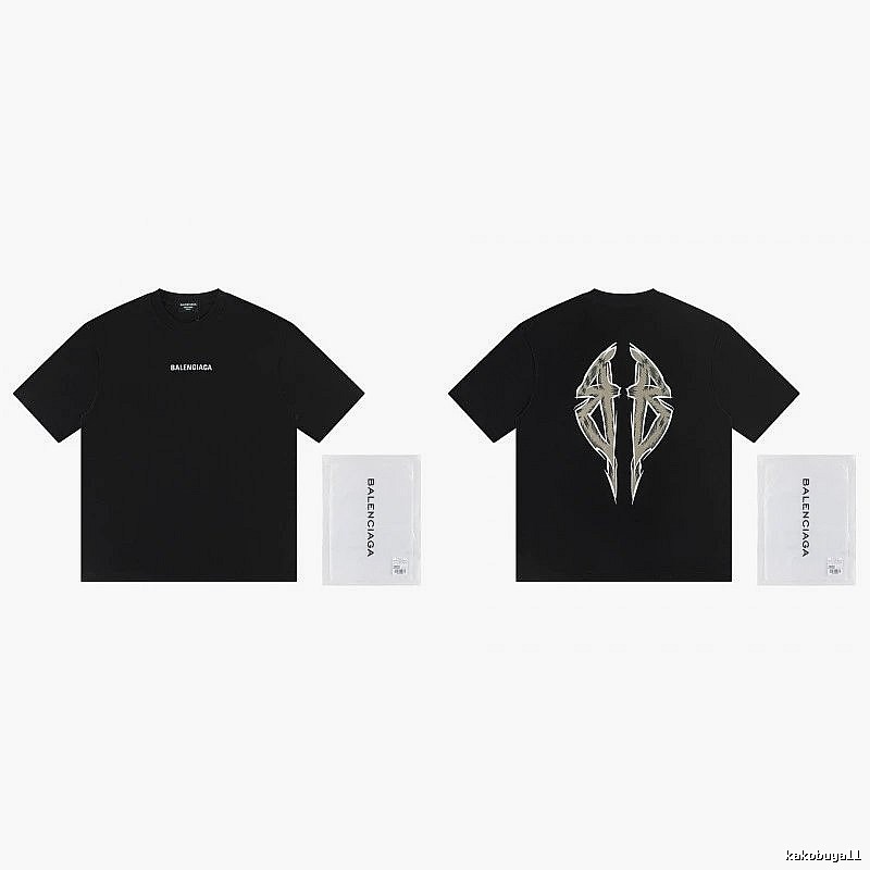 Balenciaga Double B Graffiti High Street Black T-Shirt