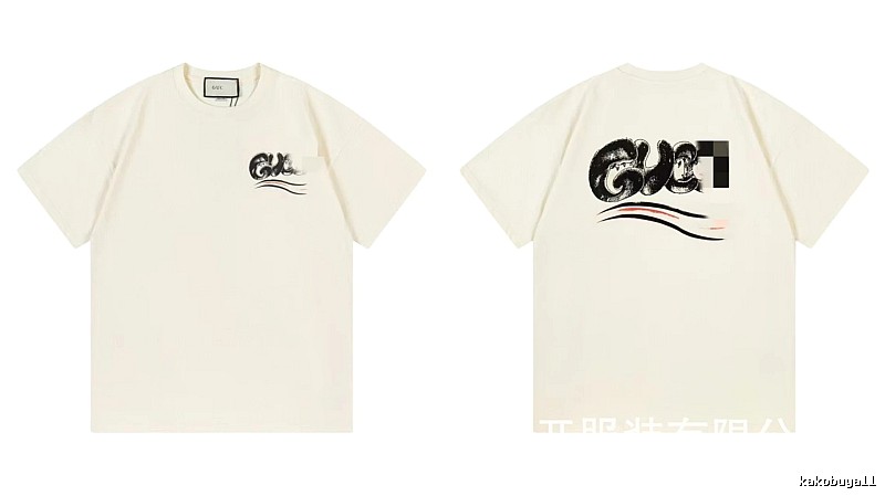 Balenciaga Graffiti Street Style Off-White Short-Sleeve T-Shirt