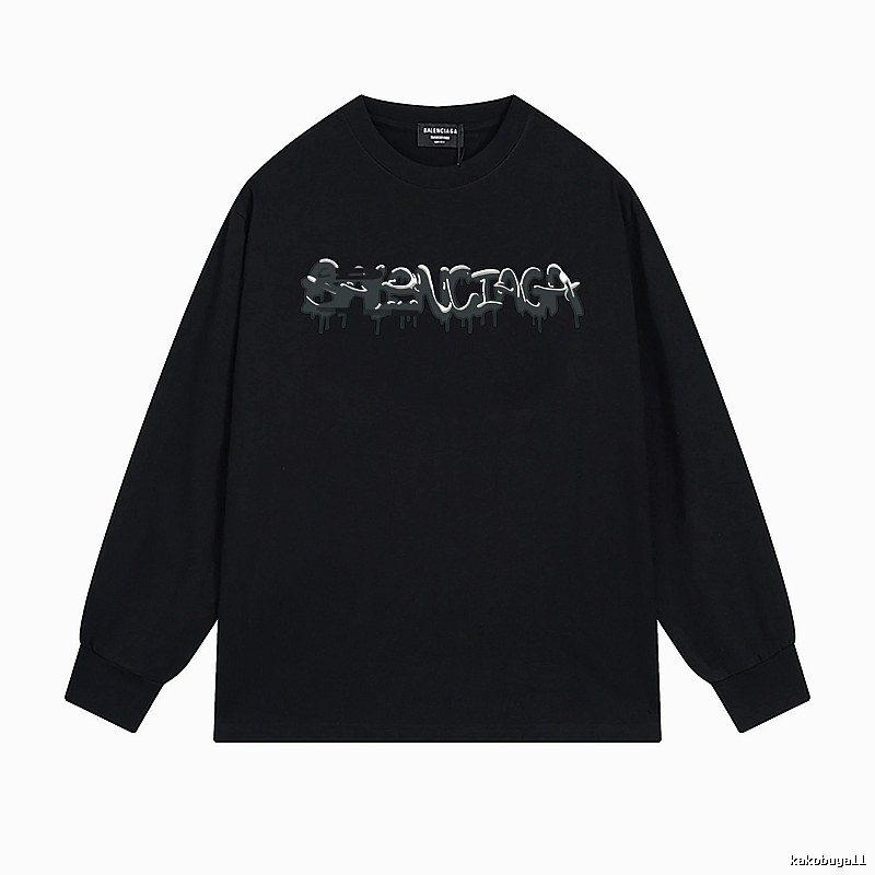 Balenciaga graffiti-style black long-sleeve