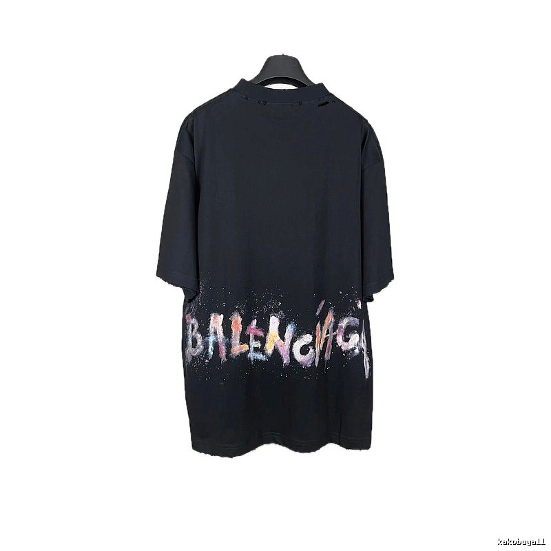 Balenciaga graffiti-style black T-shirt