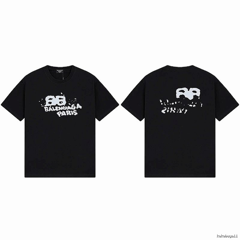 Balenciaga graffiti-style black T-shirt