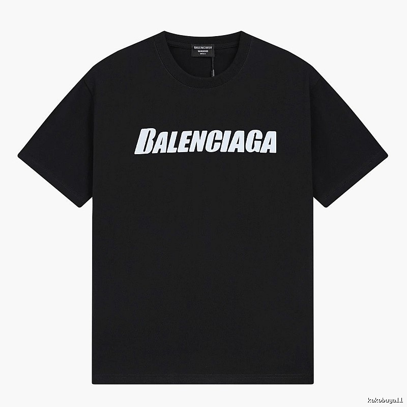 Balenciaga Letter Print Street Style Black T-Shirt