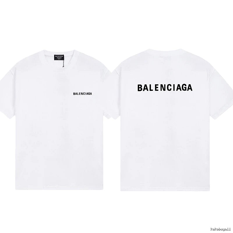 Balenciaga Letter Print Street Style White T-Shirt