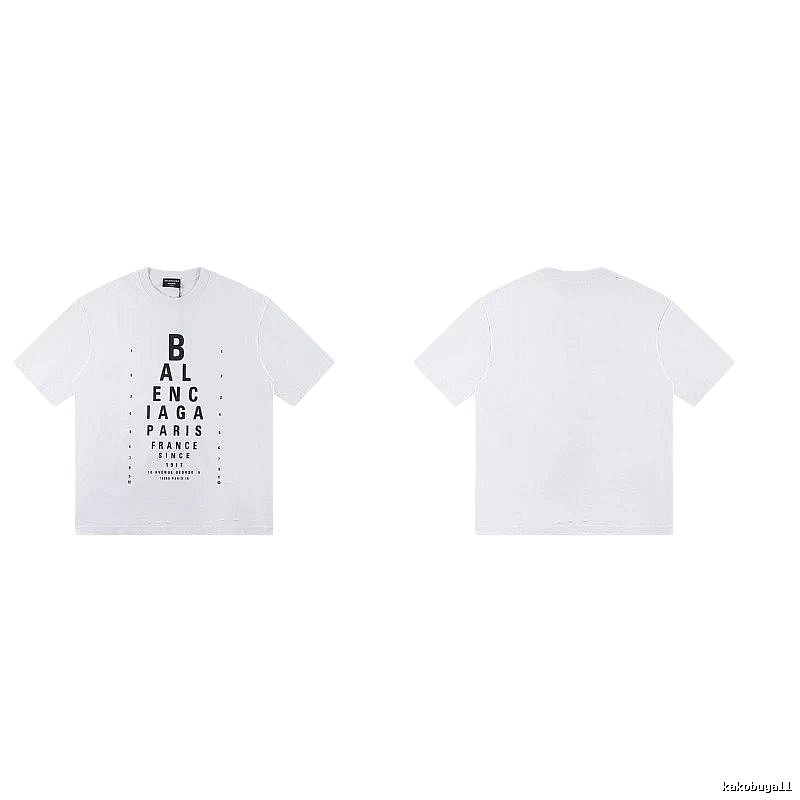 Balenciaga Letter Print Street Style White T-Shirt