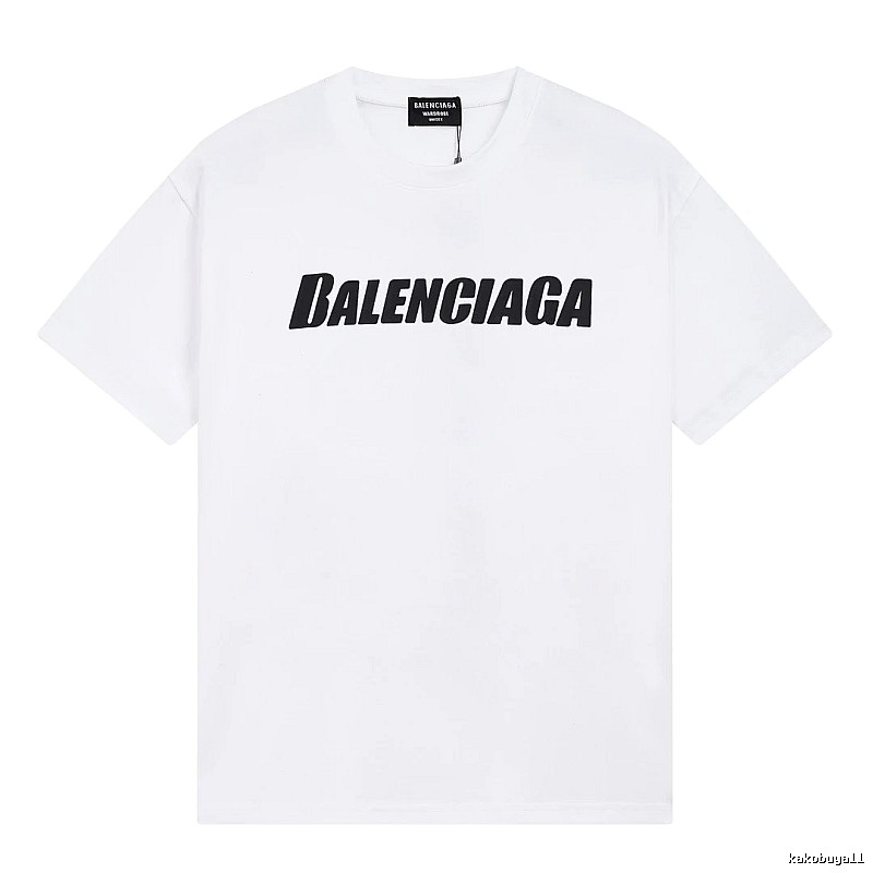 Balenciaga Letter Print Trendy White T-Shirt