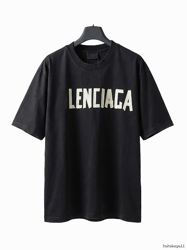 Balenciaga letter-style black T-shirt
