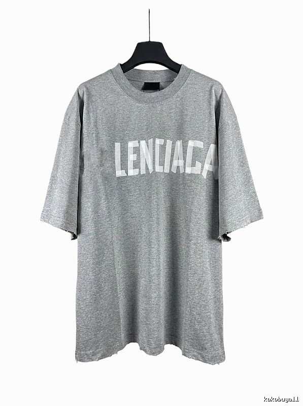 Balenciaga letter-style gray T-shirt