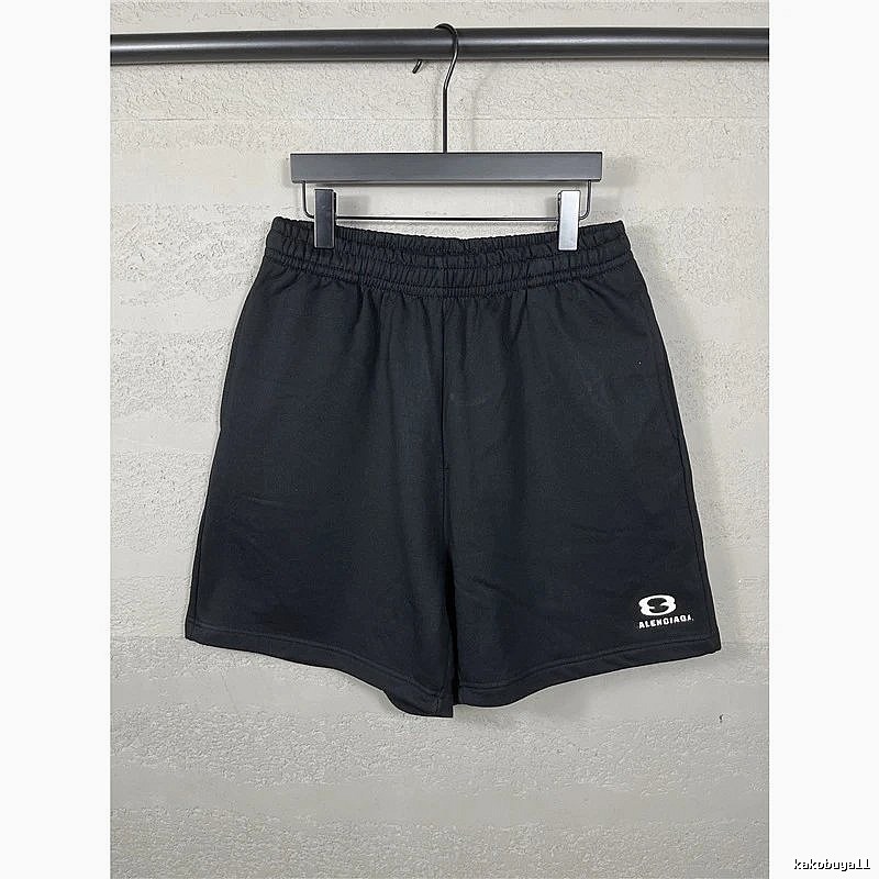 Balenciaga minimalist style black shorts