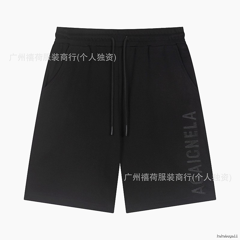 Balenciaga minimalist style black shorts