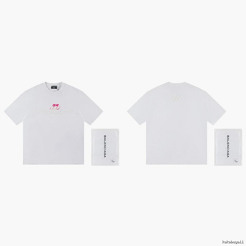 Balenciaga Printed Streetwear-style White T-Shirt