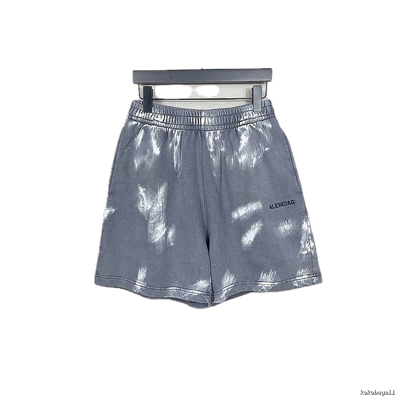 Balenciaga tie-dye style grey shorts