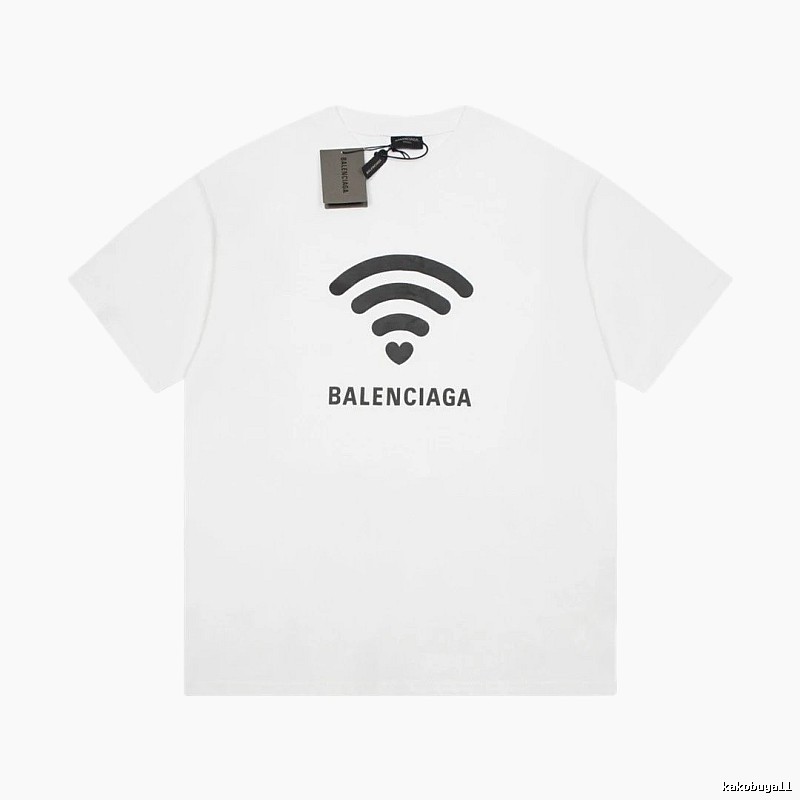 Balenciaga WiFi Printed Trendy White T-shirt