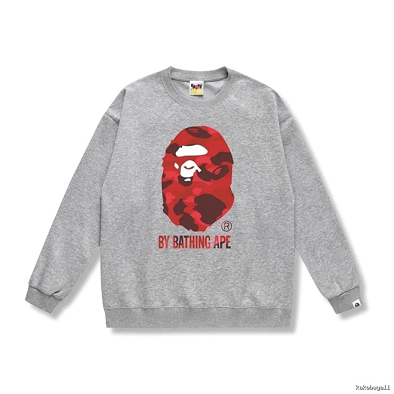 Bape Ape Head Camouflage Style Grey Sweatshirt