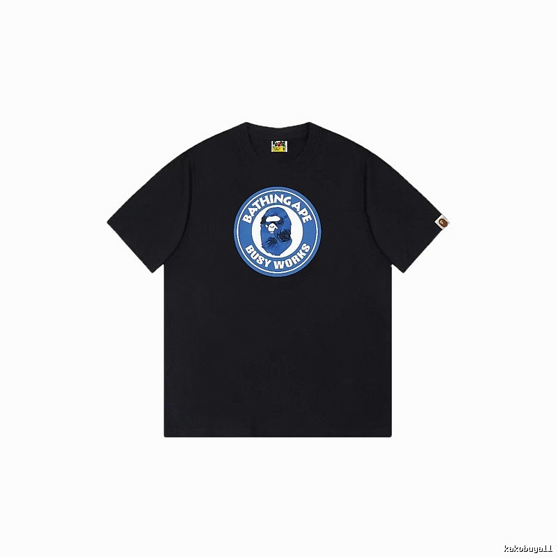 Bape Blue Label Trendy Cool Black T-shirt