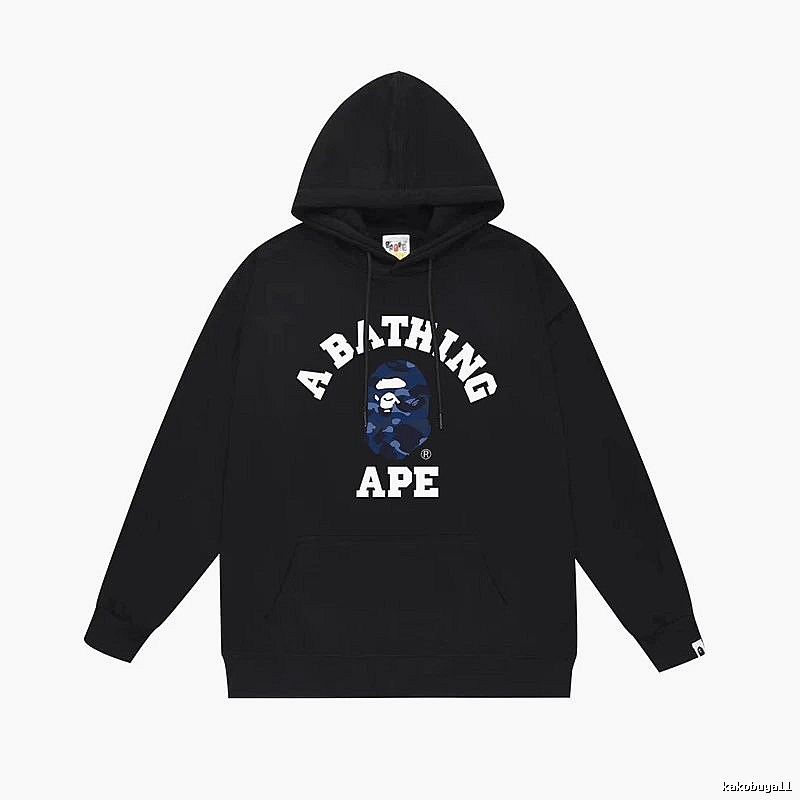 Bape camouflage-style black hoodie