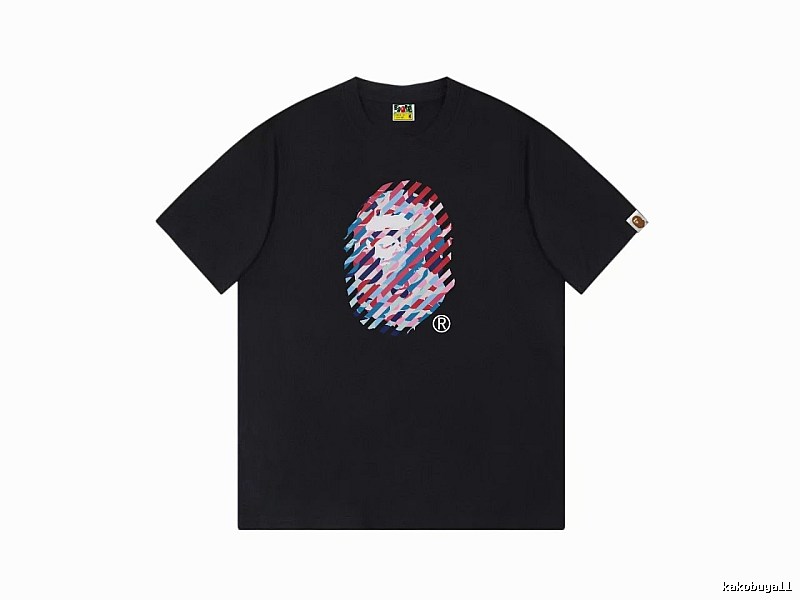 Bape camouflage style black T-shirt