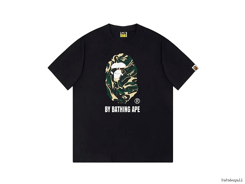Bape camouflage style black T-shirt