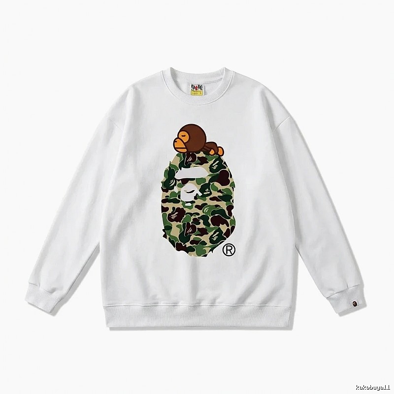Bape camouflage style white sweatshirt