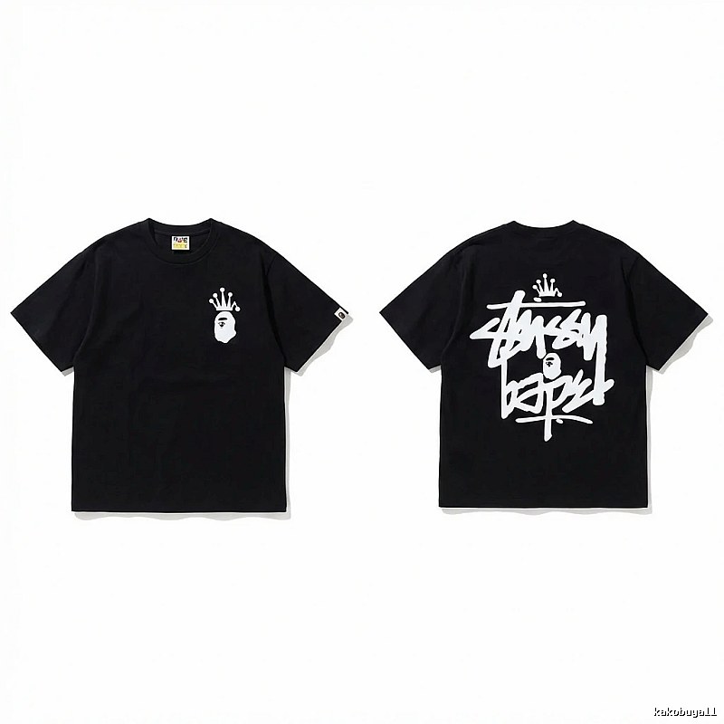 Bape Crown Graffiti Style Short-Sleeve Shirt