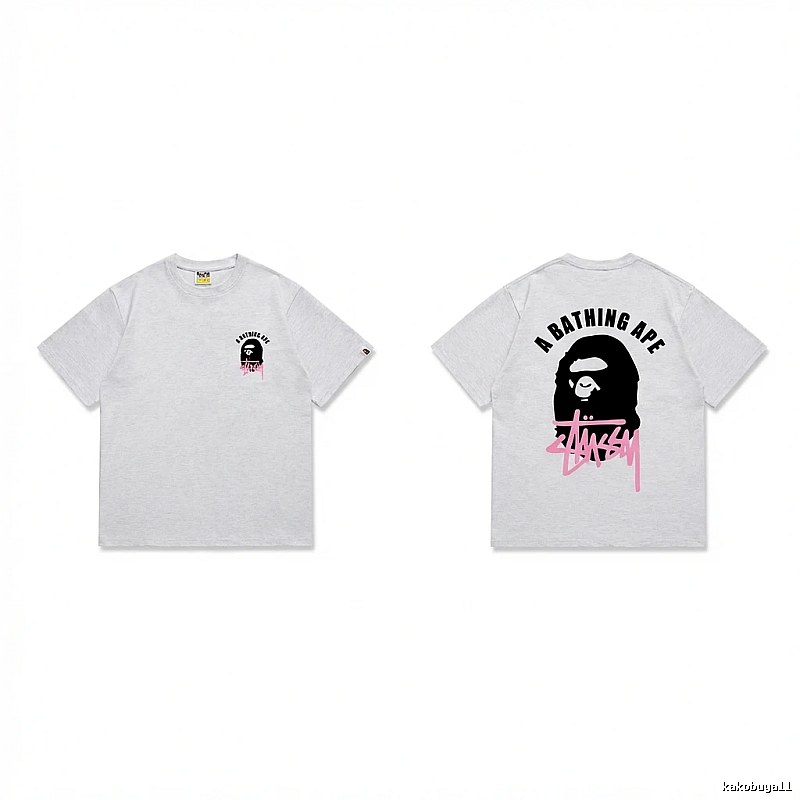 Bape Pink Trendy and Cool Short-sleeve Shirt
