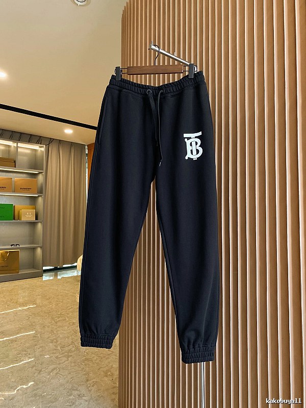 Burberry letter - printed casual black pants