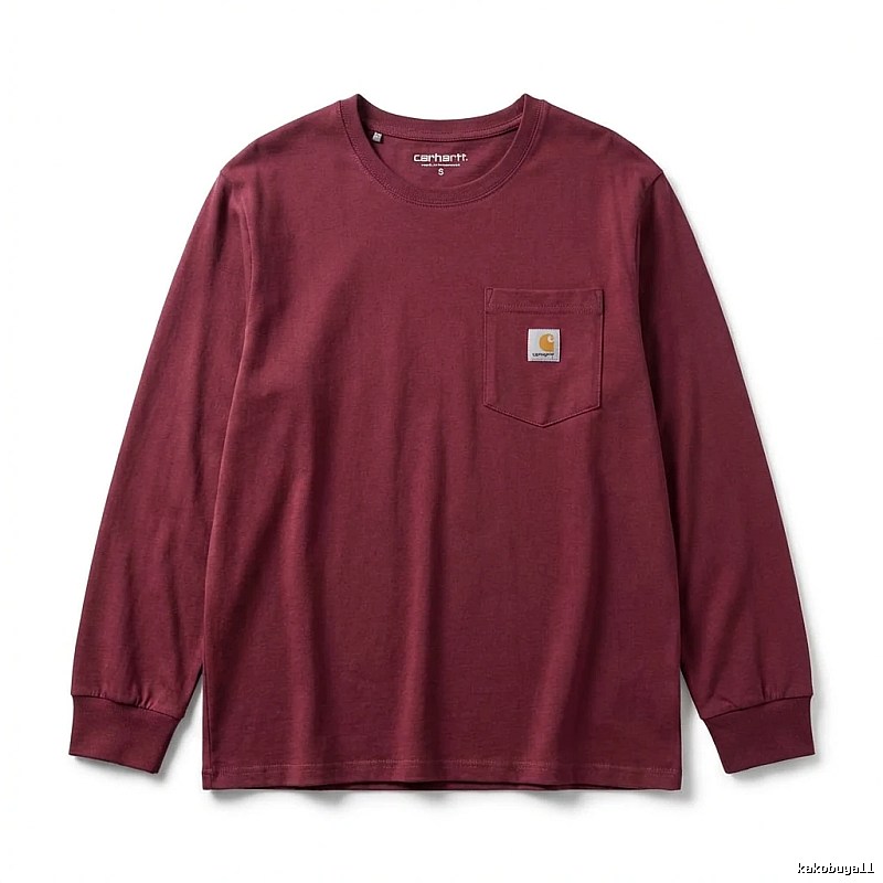Carhartt basic simple wine red long sleeves