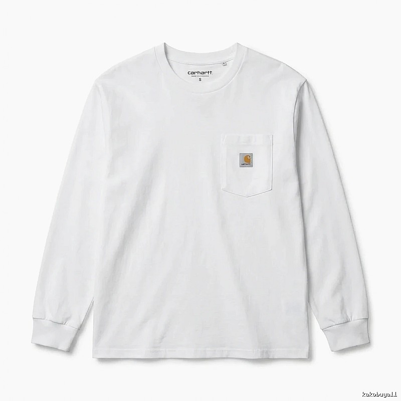 Carhartt minimalist style white long-sleeve