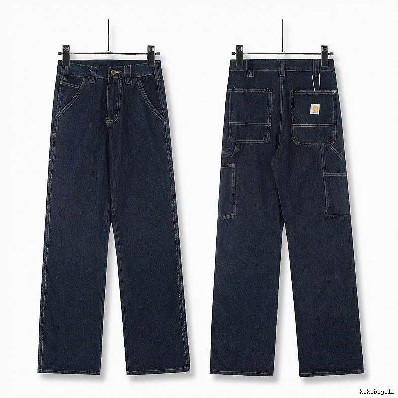 Carhartt workwear style dark blue jeans