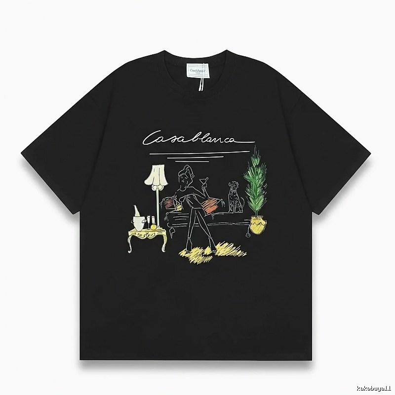 Casablanca casual style black T-shirt