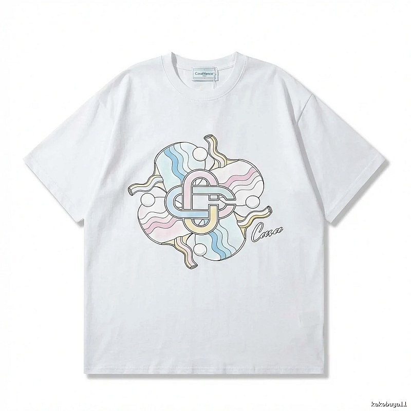 Casablanca Print Trendy White T-shirt