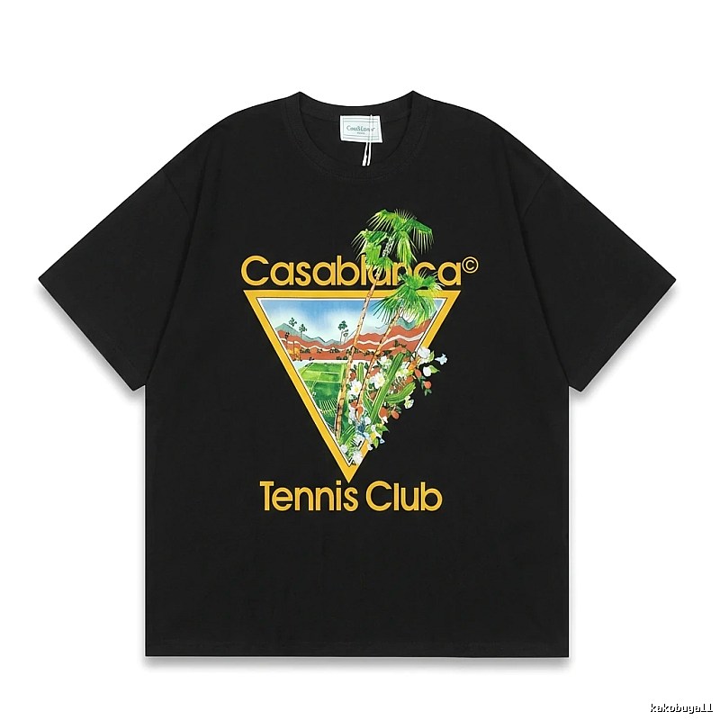 Casablanca Printed Casual Black T-shirt