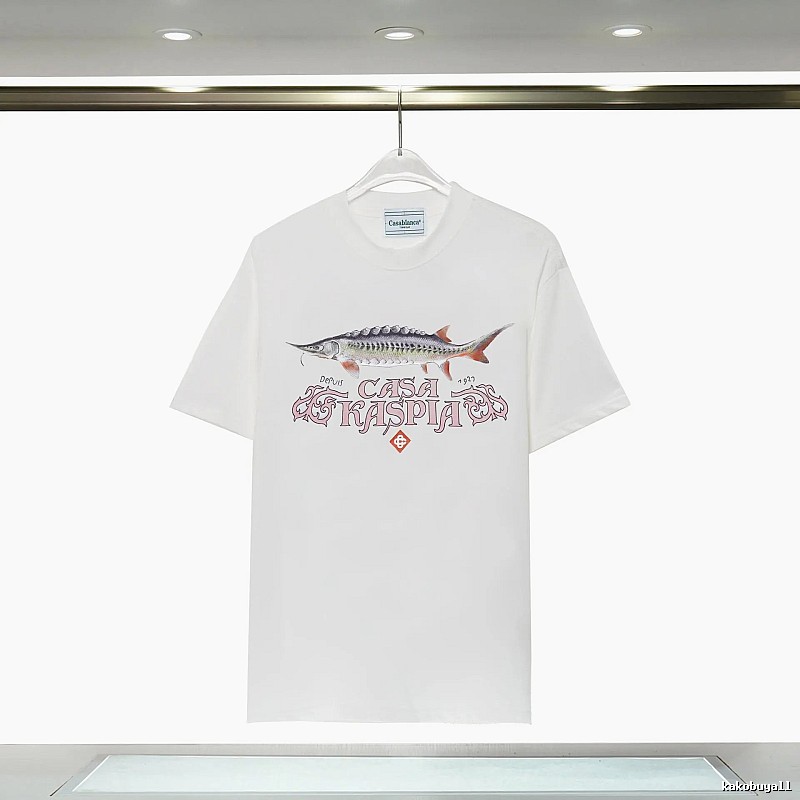 Casablanca - printed retro - style white T - shirt