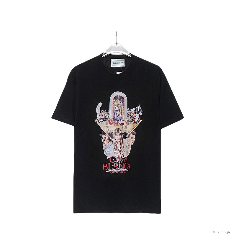 Casablanca Printed Trendy Black T-shirt