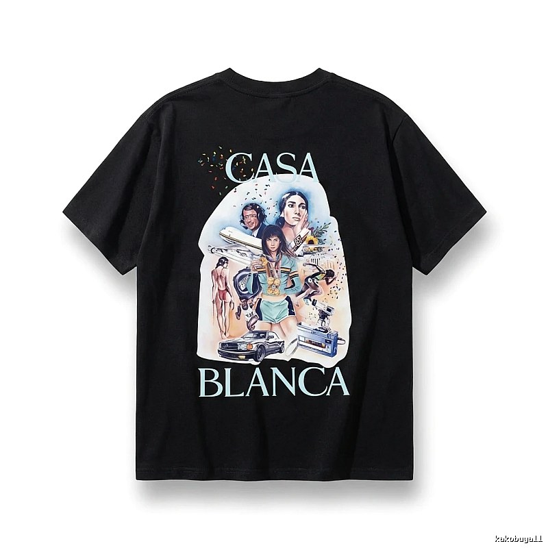 Casablanca retro style black T-shirt