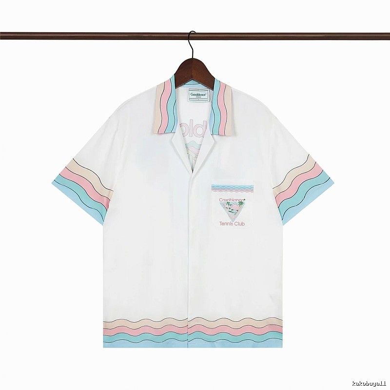 Casablanca stripe retro-style white shirt