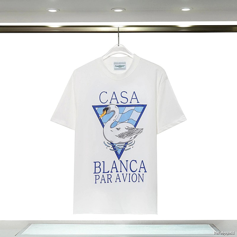 Casablanca Swan Print White T-shirt