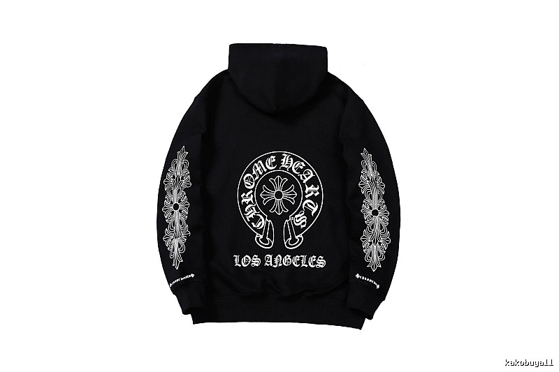 Chrome Hearts 2088-26 Black Cross Graphic Hoodie Streetwear Look