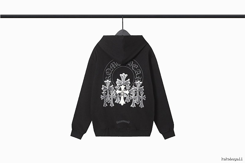 Chrome Hearts 2089-72 Black Cross Graphic Hoodie Easy Pairing