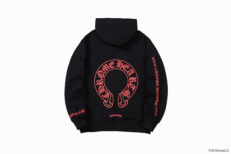 Chrome Hearts Casual Cross graphic hoodie Black Blue Cross for Comfortable Styling